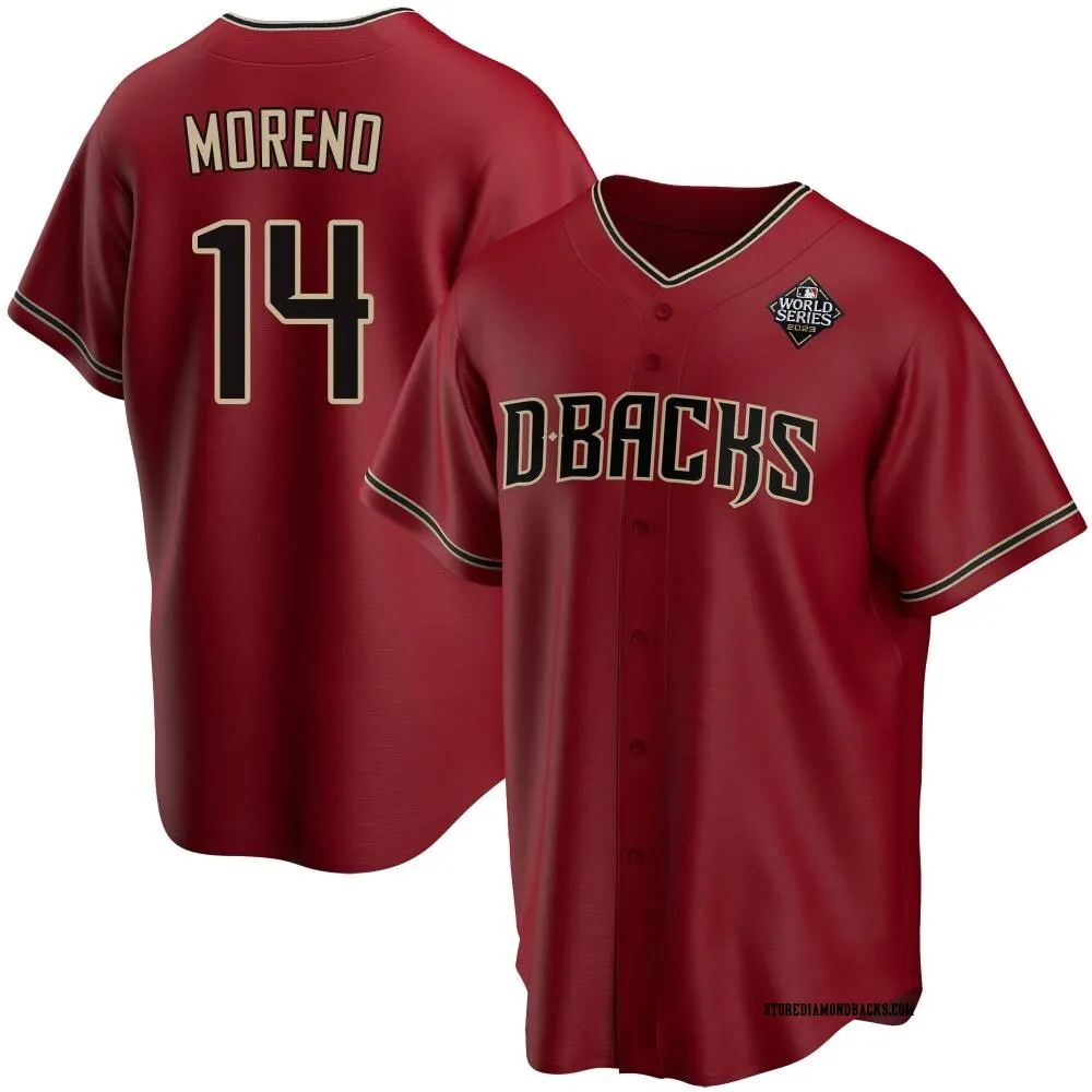 14 Gabriel Moreno Men's Arizona Diamondbacks Red Replica Alternate